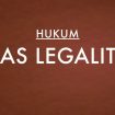 asas legalitas