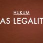 asas legalitas