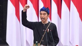 Presiden Joko Widodo Menyampaikan pidato kenegaraan di hadapan sidang tahunan MPR (16/08/21)