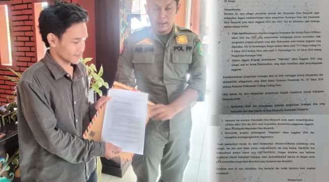 Pemuda Desa Batuputih di Kabupaten Sumenep Laporkan Penjabat Kepala Desa atas dugaan penyelewengan anggaran Desa. (Foto/Jendelahukum)